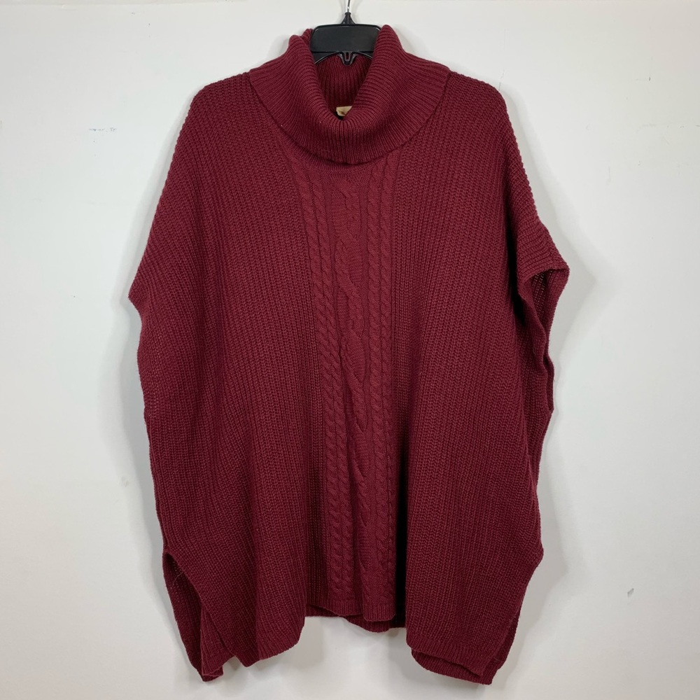 Faded Glory • turtleneck knit poncho